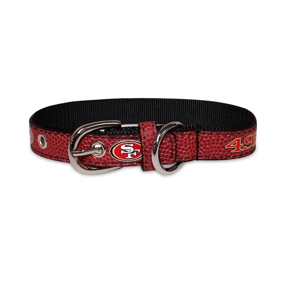 NFL SAN Francisco 49ERS Limited Edition Heavy-Duty Leather Dog Collar